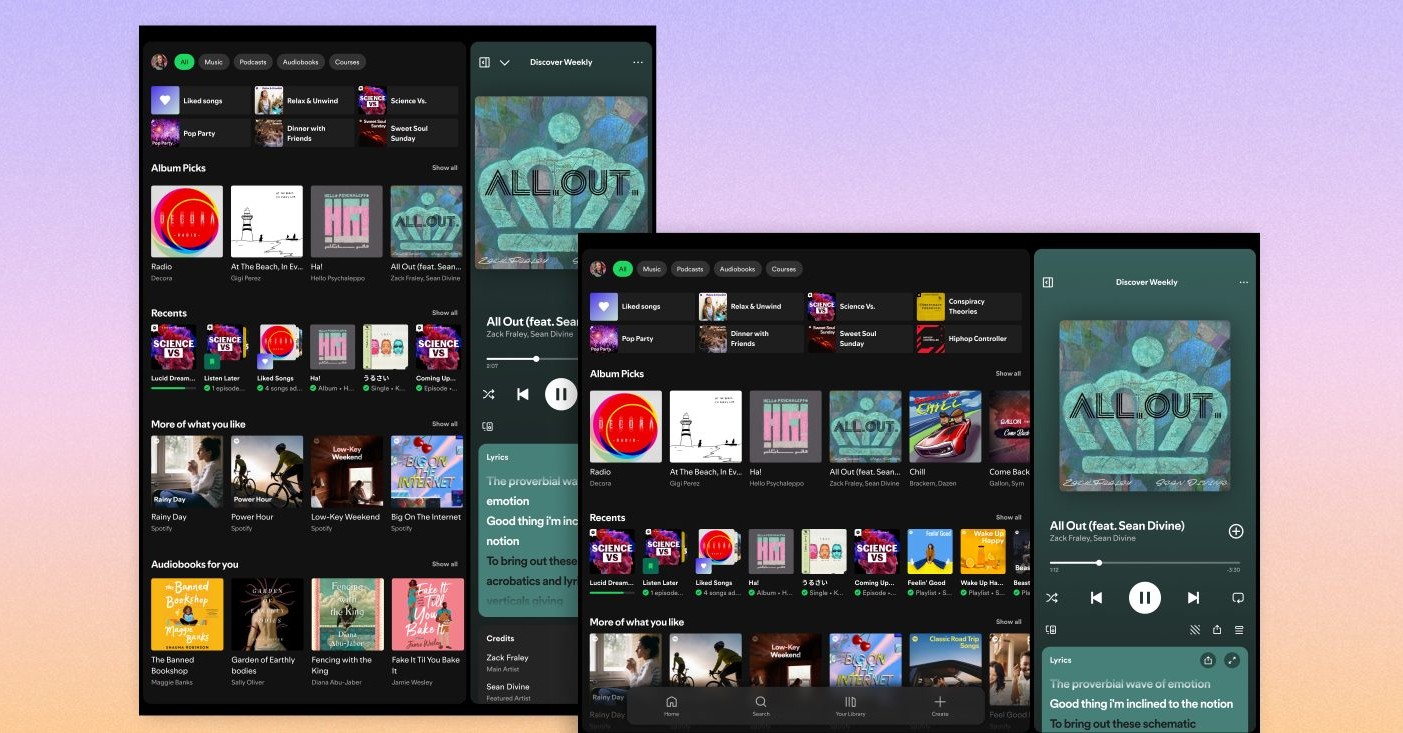 Spotify för tablets